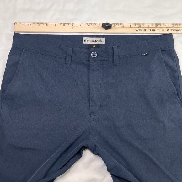 Travis Mathew Golf Shorts Size 36 Navy Blue Stretch Performance Lightweight Dad - Picture 7 of 12
